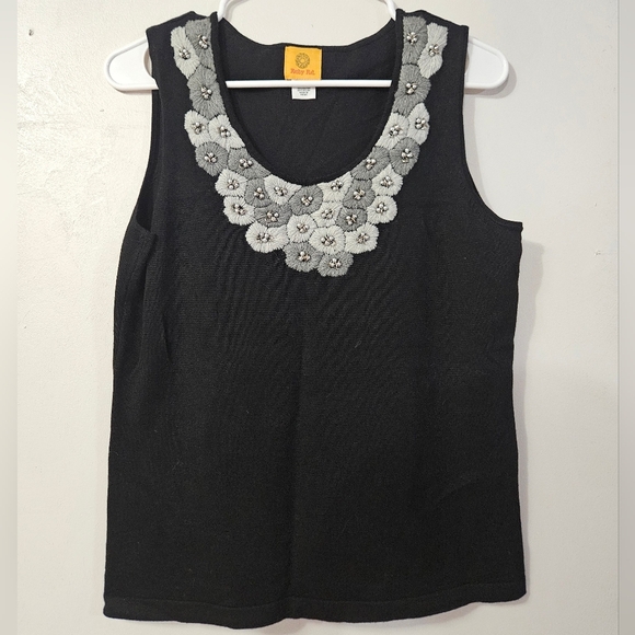 Ruby Rd. Wide Strap Black Tank Top! - Picture 1 of 4